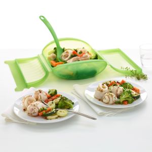 Estoig de Vapor amb safata 3-4 p. Cuina al vapor ràpida i saludable al microones!