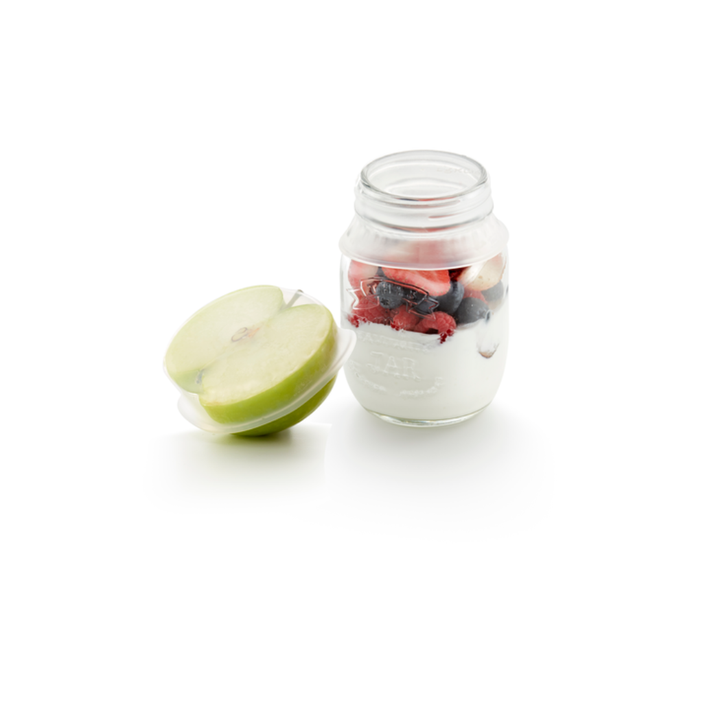 Reusable stretch lids ø 8,5 cm (2 u.) Transparent