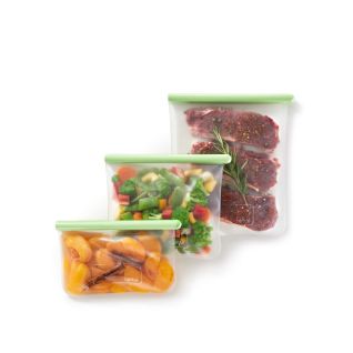 Set of 3 flat reusable bags Preserve the flavor!