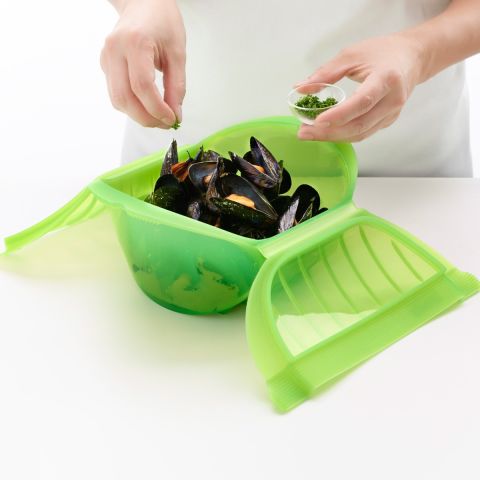 Deep Steam Case with Cookbook, 3-4P - Green