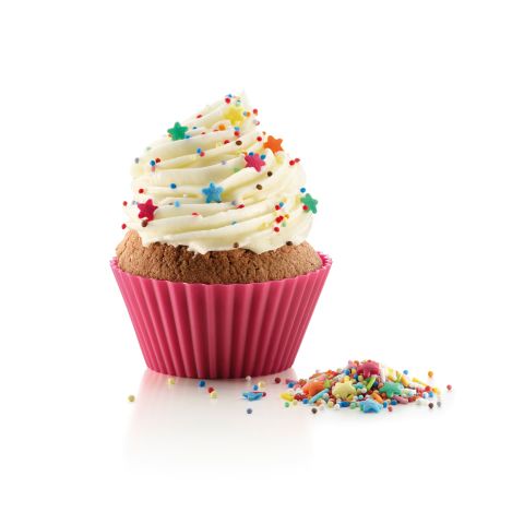 Big Muffin Cup Molds Set of 6, 3.9" 6 large re-usable molds for making muffins.