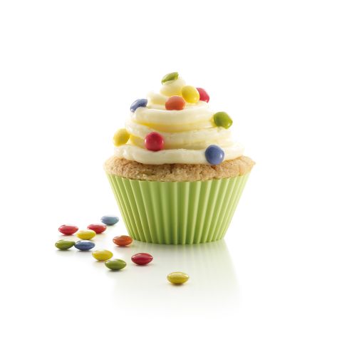 Big Muffin Cup Molds Set of 6, 3.9" 6 large re-usable molds for making muffins.