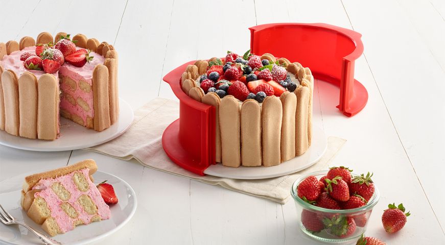 Molde Desmontable para Charlotte ø 18 cm ¡Disfruta de un pastel fresco y compártelo con la familia y amigos!