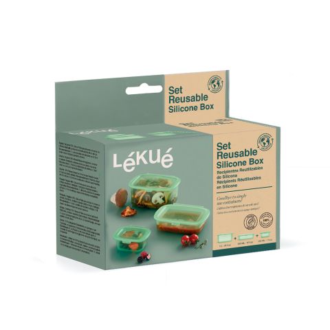 Set of 3 reusable Silicone boxes Say goodbye to single-use wrappings!