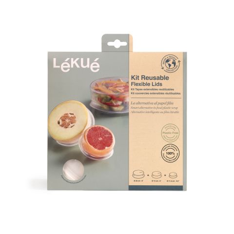 Kit Tapas extensibles reutilizables (3 uds) ¡Alternativa inteligente al envoltorio plástico de alimentos!