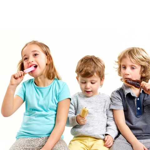 Set of 4 Iconic Ice Lolly Moulds Kit to make homemade ice cream