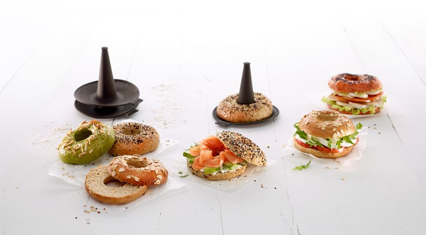 Set of 6 Bagel Moulds Prepare homemade Bagels the easiest way!