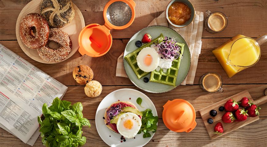 Set de 2 Escalfadores de huevos ¡Huevos escalfados perfectos!