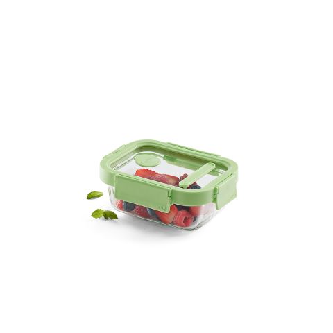 Glass leakproof Container Rectangular, 370 ml 370 ml capacity