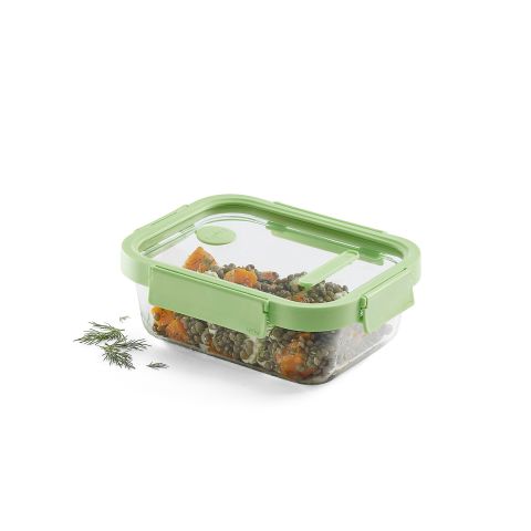 100% glass leakproof container 34 fl oz rectangular 34 fl oz capacity