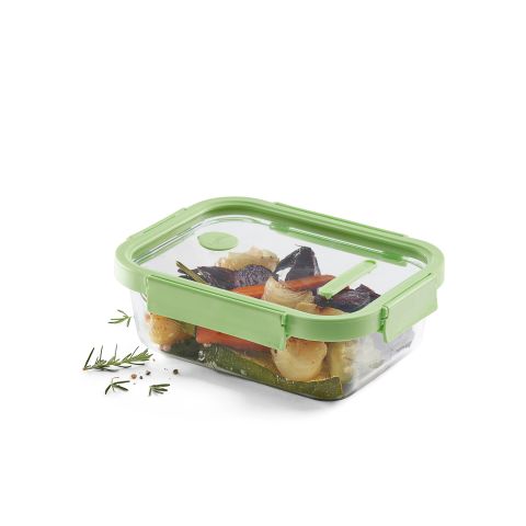 Glass leakproof Container Rectangular, 1520 ml 1520 ml capacity