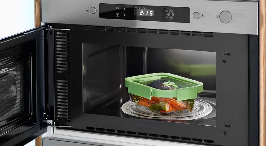 Glass leakproof Container Square, 1100 ml 1100 ml capacity