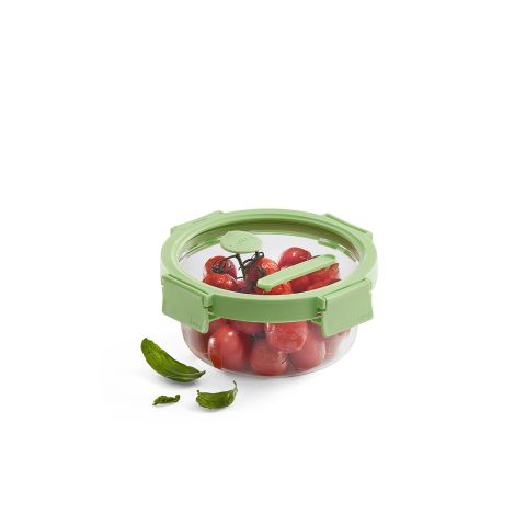 Recipiente hermético 100% de vidrio 650 ml redondo 650 ml de capacidad
