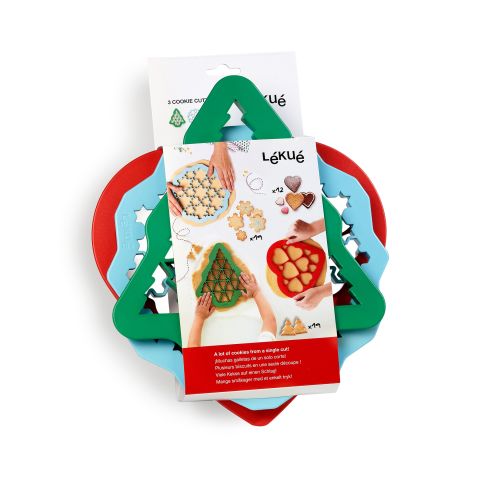 Kit 3 Cookie Cutters ¡Muchas galletas de un solo corte!