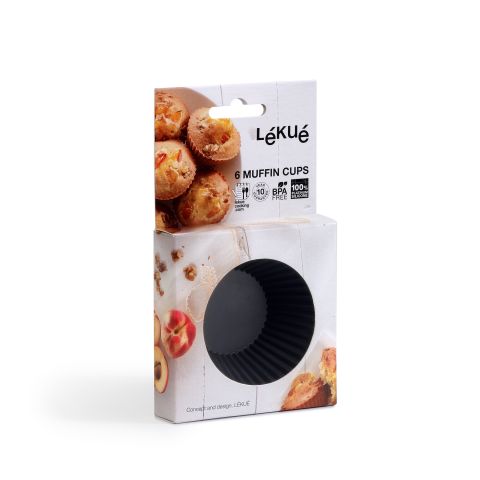 Caissettes 7Cm (X6) 6 moules en silicone réutilisables pour la cuisson de muffins.