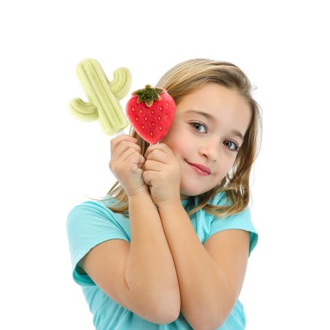 Kit de 4 fresas heladas ¡Disfruta de un helado con forma de fresa!