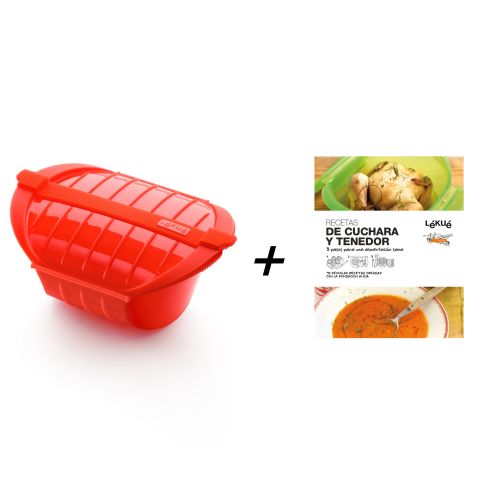 Kit Estuche Vapor hondo 3-4p + libro ‘Recetas De Cuchara y Tenedor’ ¡Descubre todo el potencial del Estuche de Vapor Hondo!
