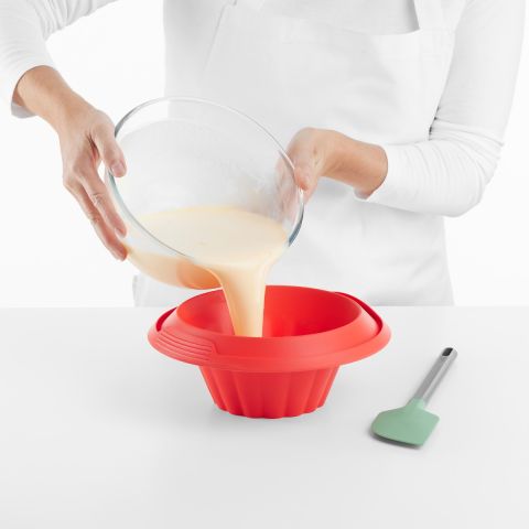 Molde para flan con plato ¡Giro seguro y perfecto!