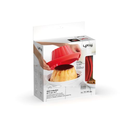 Molde para flan con plato ¡Giro seguro y perfecto!