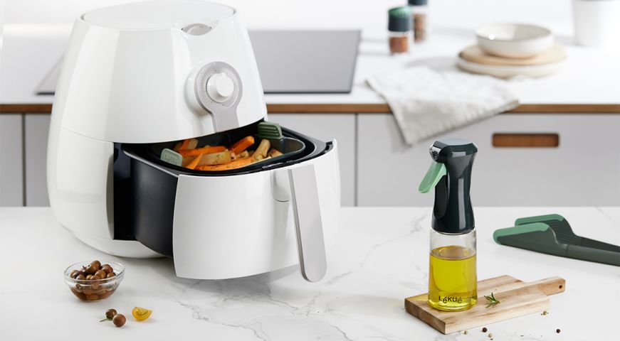 Pulverizador de aceite ¡Platos más saludables con la cantidad justa de aceite!