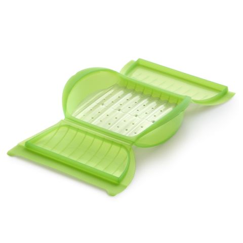 Estuche de Vapor con bandeja 3-4 p. ¡Cocina al vapor rápida y saludable en tu microondas!