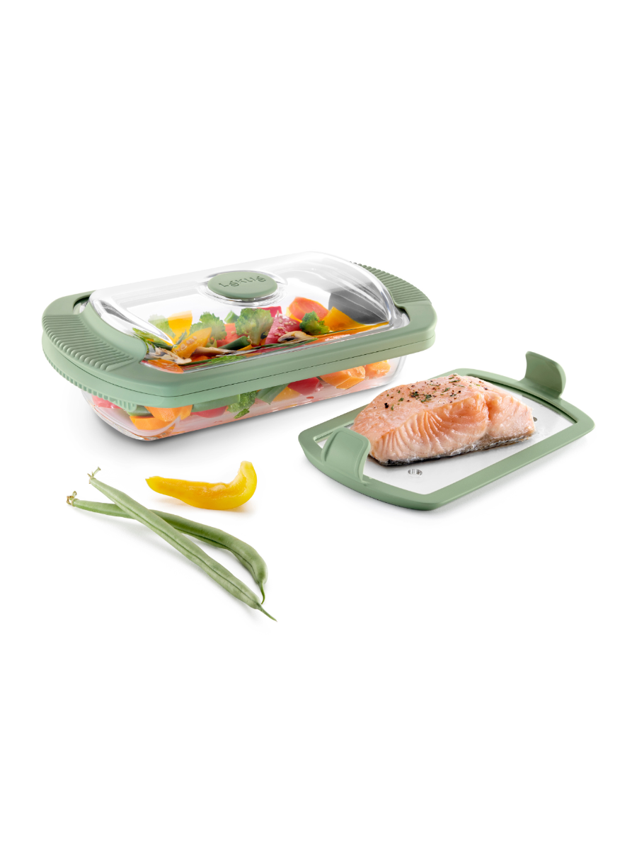 Glass Steam Cooker, 2 p. All-in-one solution to cook tasty recipes in minutes!