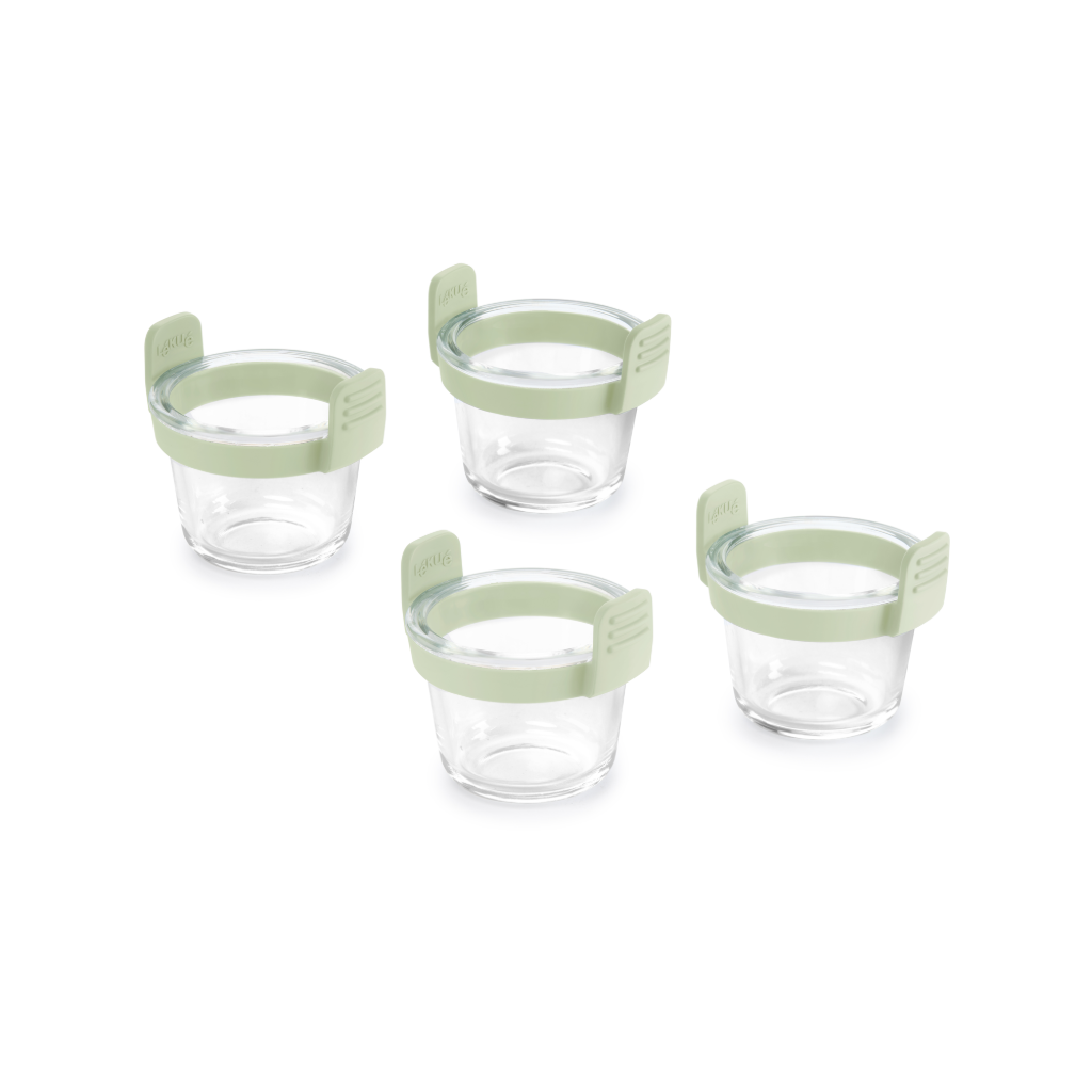 Mini vasos de vidrio para freidora de aire Set de 4 ¡Comidas para uno, más fáciles con tu freidora de aire!