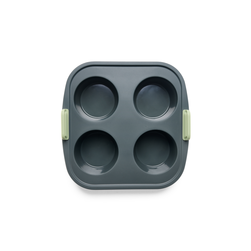 Molde muffins para freidora de aire, 4 cav ¡Desmoldado fácil con resultados perfectos!