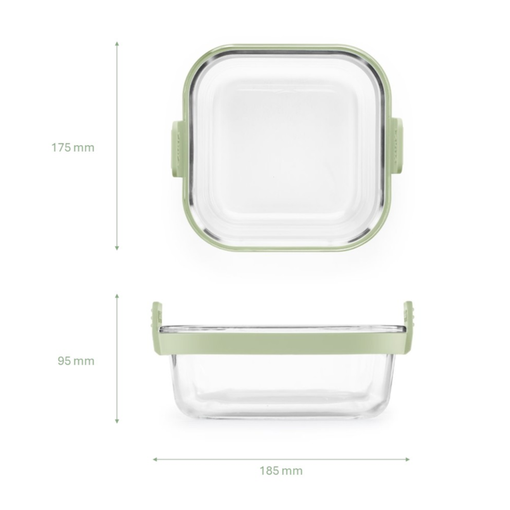 Plat en verre carré pour friteuse à air En verre et muni de poignées antidérapantes !