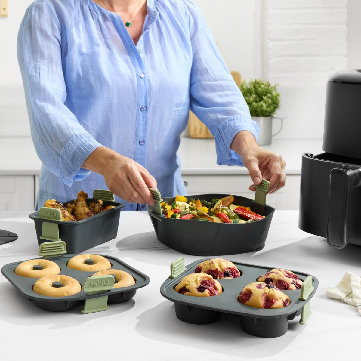 Libro de Air fryer, inglés ¡Platos deliciosos, sanos y listos en minutos!