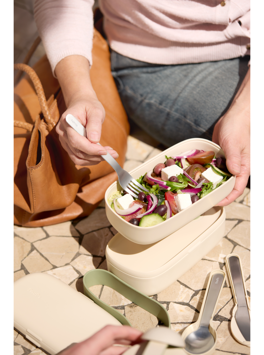 Set de cubiertos con funda Natural ¡Disfruta de tus comidas fuera de casa de la forma más higiénica!