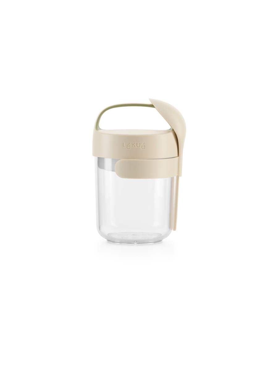 Natural Jar con cuchara, 400 ml ¡Tus alimentos frescos, fáciles de llevar y disfrutar!
