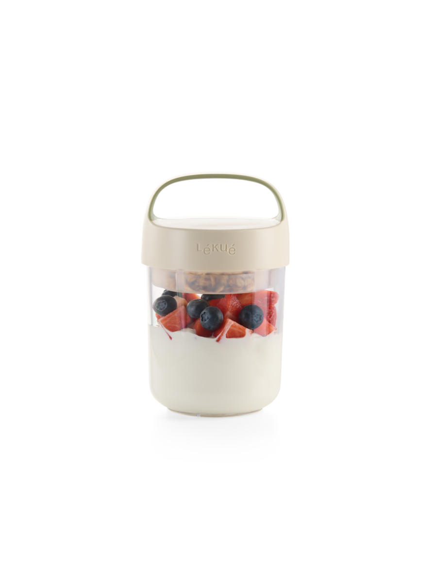 Natural Jar con cuchara, 400 ml ¡Tus alimentos frescos, fáciles de llevar y disfrutar!