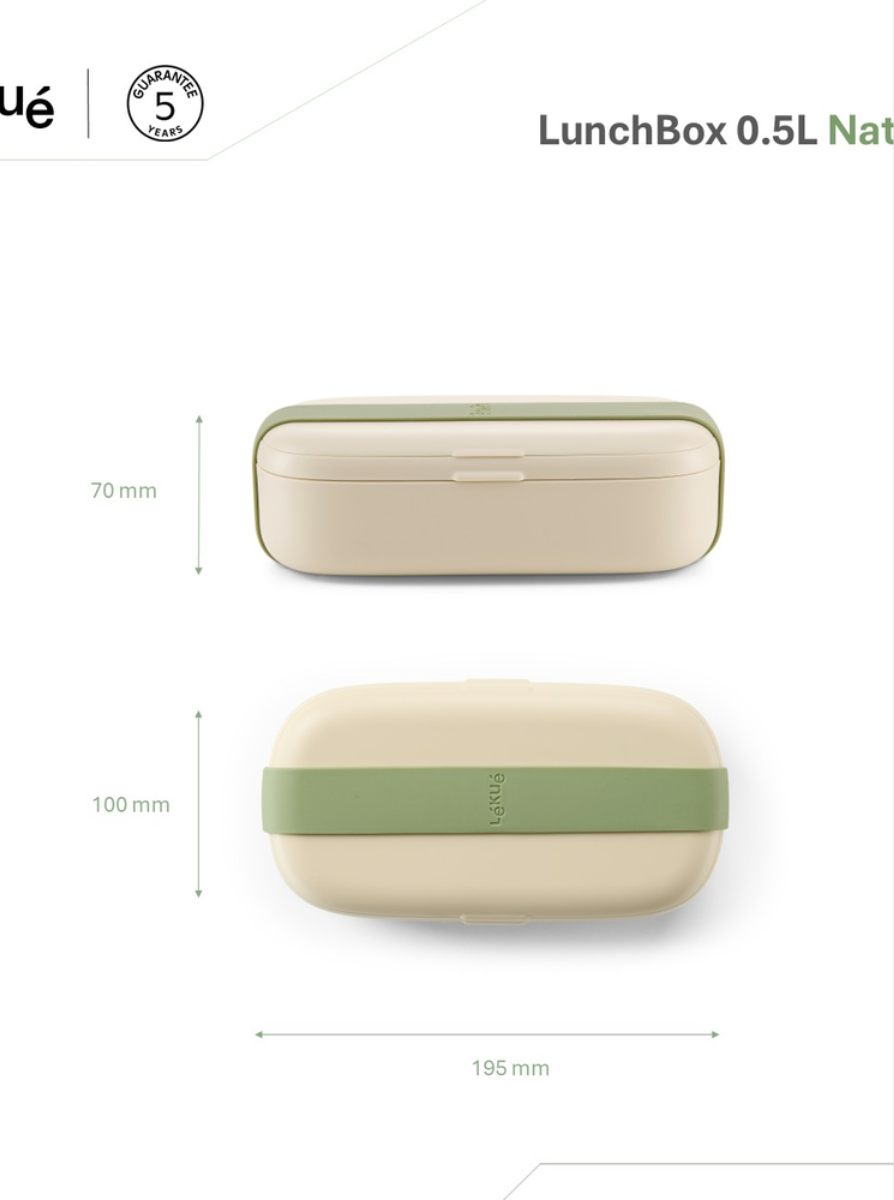 Natural LunchBox, 0.5 l Your meals, compact to carry!