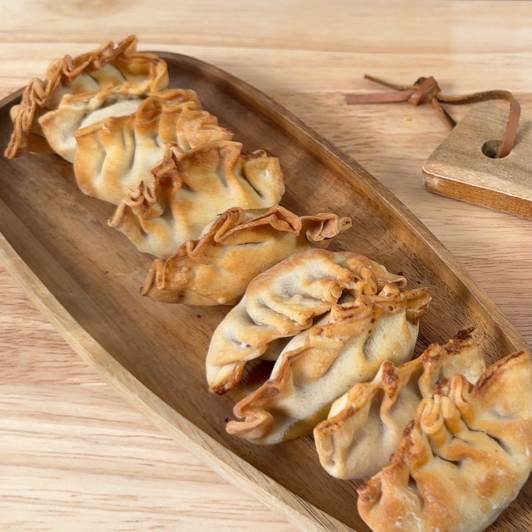 Gyozas aux crevettes maison avec friteuse sans huile