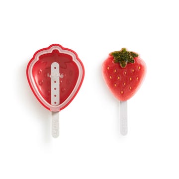 Strawberry popsicle mold