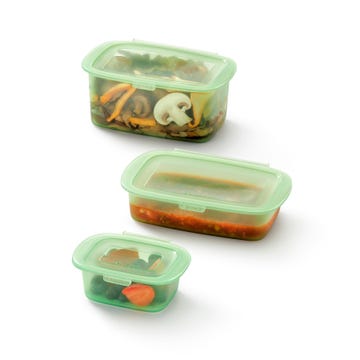 Set of 3 reusable silicone boxes