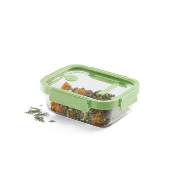 100% glass leakproof container 1050 ml rectangular