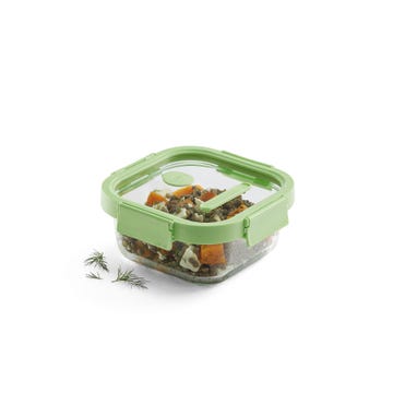 100% glass leakproof container 800 ml square