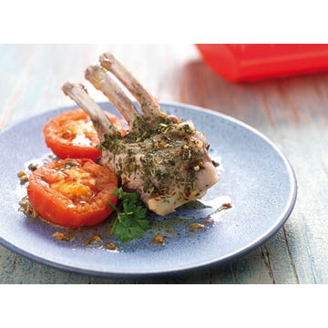 Rack of lamb with herb dressing