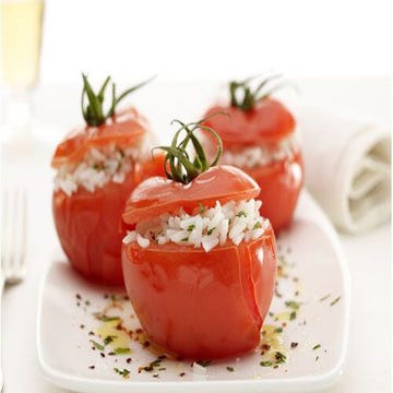 Tomatoes stuffed with rice and herbs