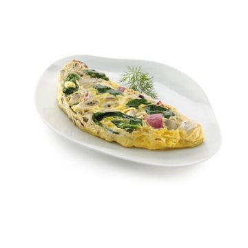 Spinach and mushrooms omelet
