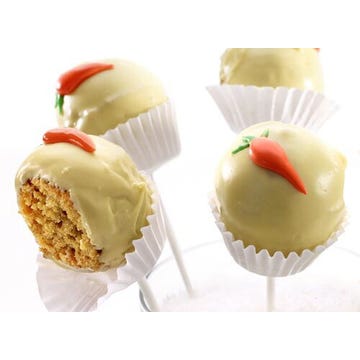Carrot and white chocolate Cake Pops