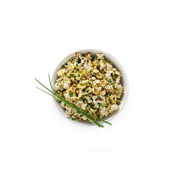 Salty popcorn with aromatic herbs