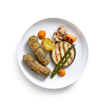 Chickpea and spinach sausages