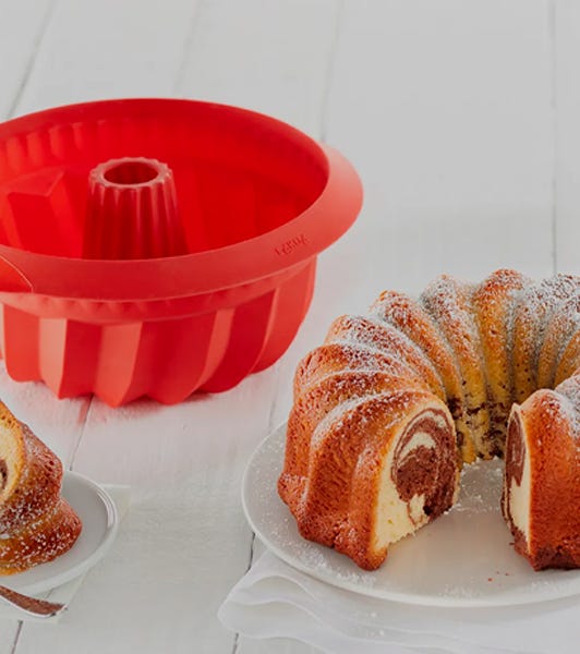 Relaxdays Moule à gâteaux rectangle 28,5 cm, en silicone antiadhésif,  résistant chaleur pro, rouge
